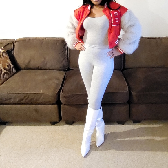 Fuzzy Varsity Jacket - Picture 1 of 1